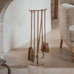 Image showing the Lowada Fireside Tools, H66cm, Antique Brass product.