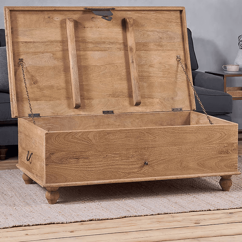 Vidur Mango Wood Chest, Natural