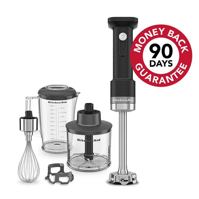 Cordless Hand Blender Plus Accessories Battery Included, Matt Black