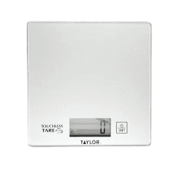 Image showing the Touchless TARE Compact Digital Scales, Silver product.