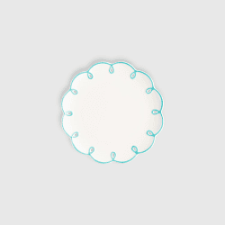 Image showing the Squiggle Set of 4 Starter Plates, D19cm, Turquoise product.