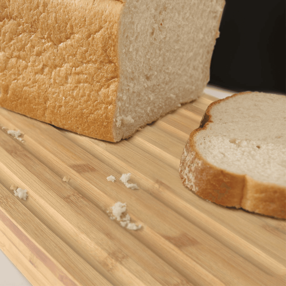 Bread bin with cutting board lid, H18 x W27 x D22cm, Black