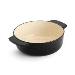 Image showing the Cast Iron Oval Non-stick Casserole Dish with Lid, 30cm, Onyx product.