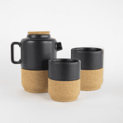Image showing the Eco Tea Set for Two, Matt Black product.