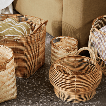 Image showing the Safi Rattan Basket, Natural, Natural product.