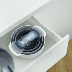 Image showing the Editions 9 piece nest plus stacking bowl and measuring set, Sky Blue product.