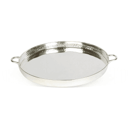 Image showing the Palace Serving tray, 2.7 x 37 x 32cm, Silver Plate, Stainless Steel And Brass product.