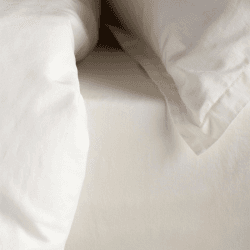 Image showing the Super Soft Cotton Fitted Sheet, Double, Cream product.