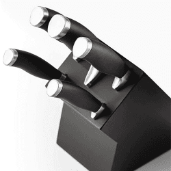 Image showing the Stellar James Martin Knife Block 5 Piece Set, Black product.