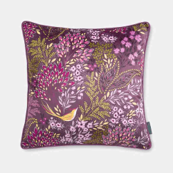 Image showing the Song Bird Cushion, 50 x 50cm, Plum product.