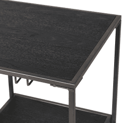 Image showing the Metal Wine Rack and Trolley, 85 x 80 x 45cm, Black product.