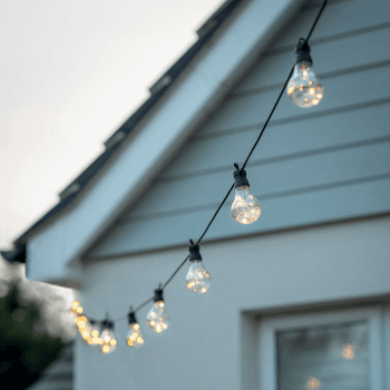 Image showing the Festoon Solar Lights, 20 Bulbs, Black product.