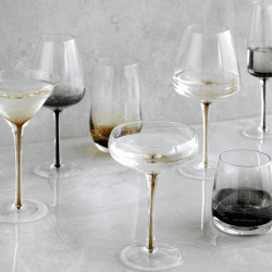 Image showing the Mouth Blown Champagne Glass, H23cm, Amber product.