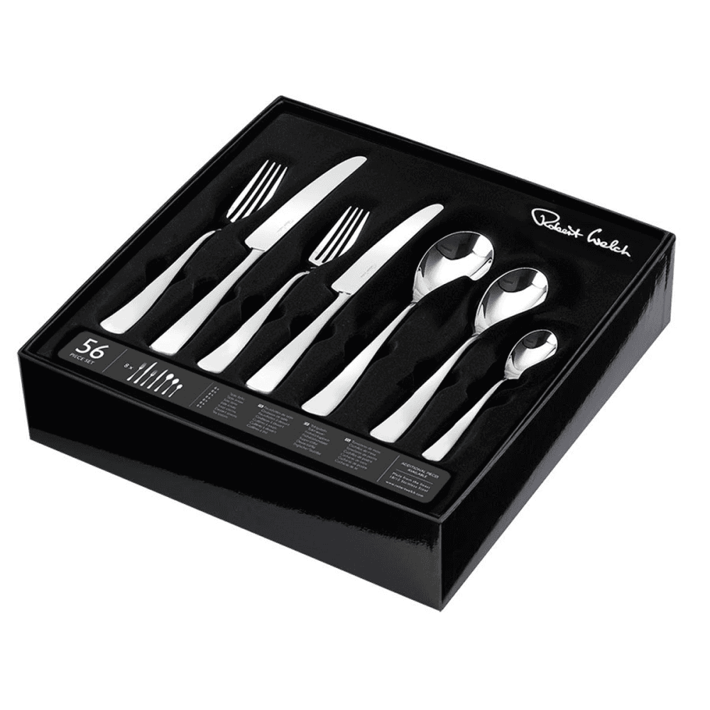 Malvern Bright 56 piece cutlery set, Stainless Steel