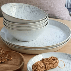 Image showing the Kiln 12 Piece Dinnerware Set, Natural product.