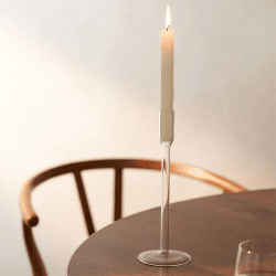 Image showing the Stanley Dinner Candlestick, H24cm, Clear product.