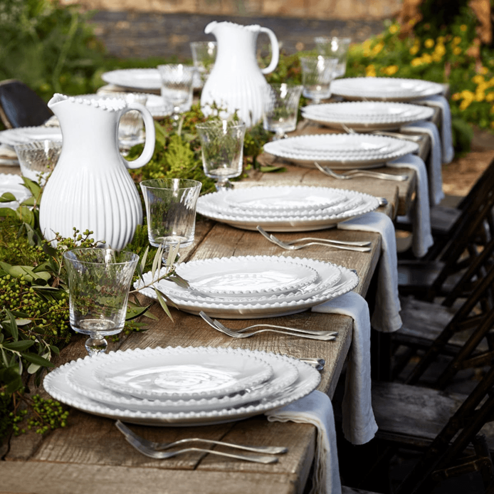 Pearl Set of 6 dinner plates, 28cm, white