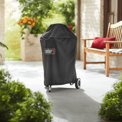 Image showing the Premium barbeque cover - fits 47cm charcoal barbeques, H82.55 x W50.8 x D52.07cm, Black product.