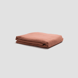 Image showing the Linen Flat Sheet, Super King, Warm Clay product.