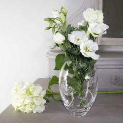 Image showing the Dragonfly Small Barrel Vase, H14.5cm, Clear product.