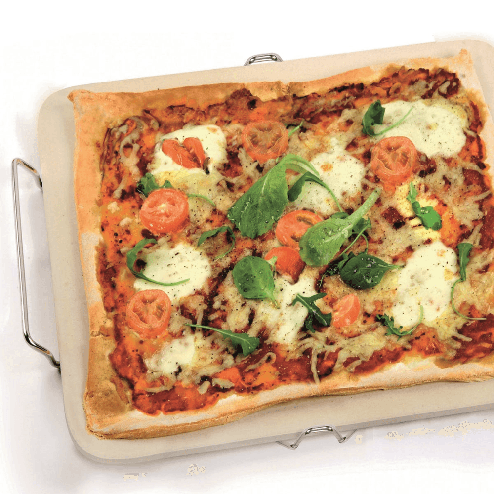 Rectangular pizza stone, 42 x 30cm, natural