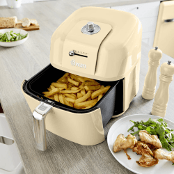 Image showing the Retro Air Fryer, 6L, Cream product.