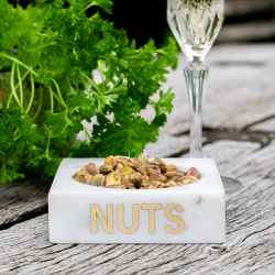 Image showing the Nuts Dish, L12.5x W12.5 x H3.5cm, White product.