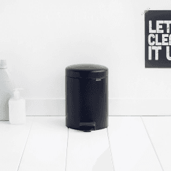 Image showing the newIcon Pedal bin, 5 litre, Matt Black product.