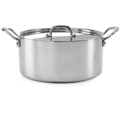 Image showing the Classic Triply Casserole Pan with Lid, 26cm, Stainless Steel product.