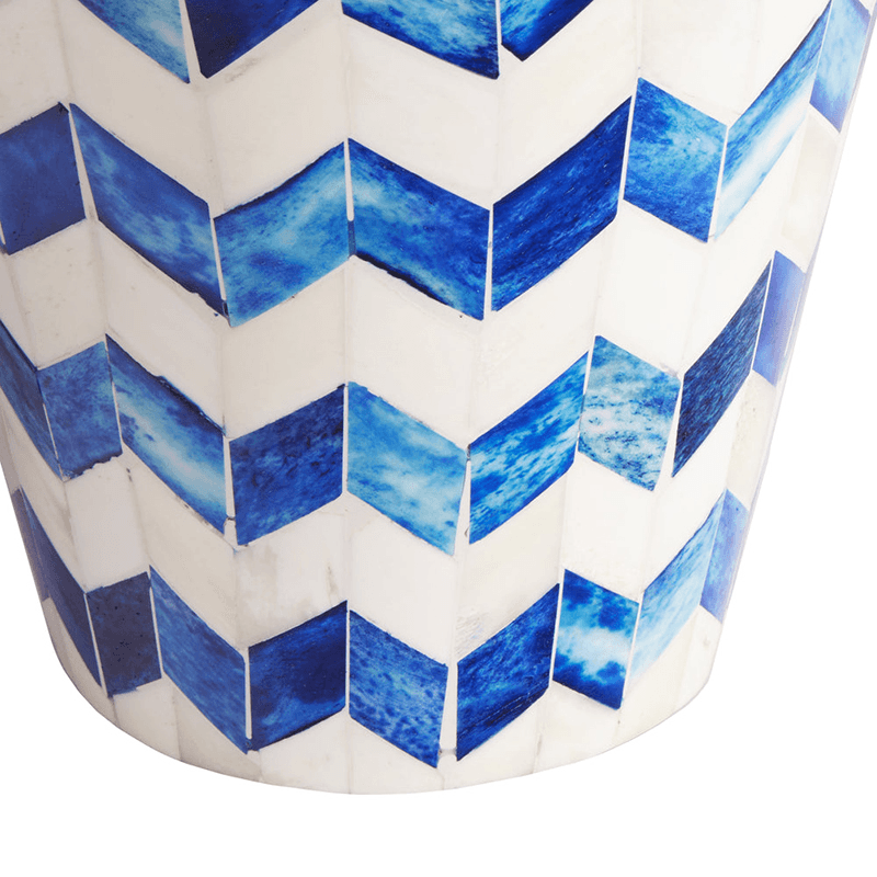 Ziggy Natural Bone Table Lamp, H35.5cm, Blue