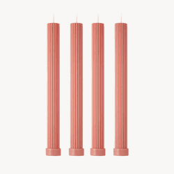 Image showing the Roma Set of 4 Dinner Candles, H27cm, Antique Rose product.