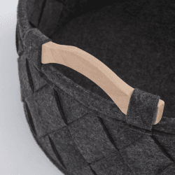 Image showing the Amy Small storage basket, 33 x 17.5cm - 7L, Dark Grey product.