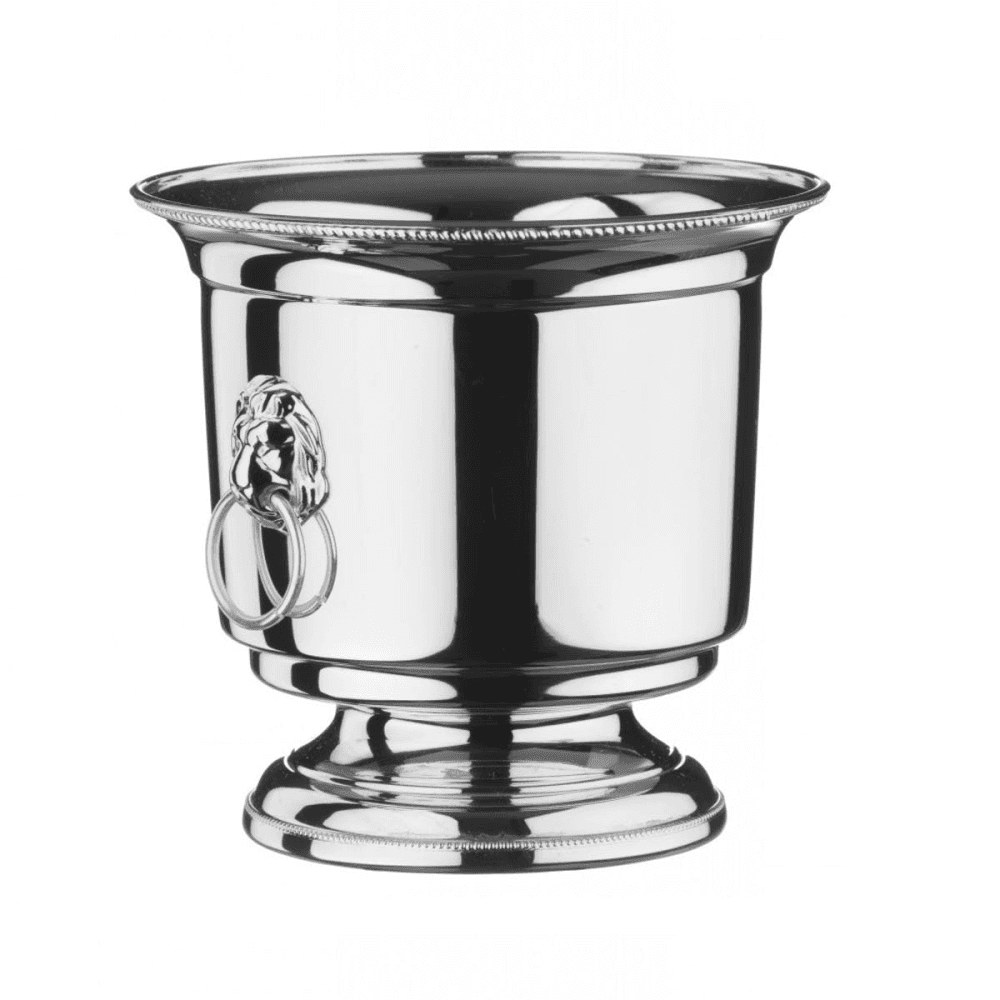 Ice bucket and strainer, Silver Plate