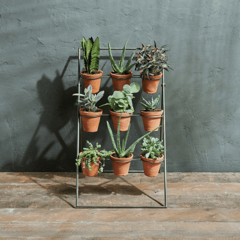Image showing the Jara Planter stand, 65 x 40 x 45cm, Terracotta/Black product.