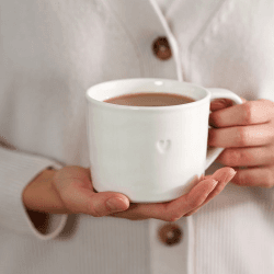 Image showing the Burnham Heart Mug, 350ml, White product.