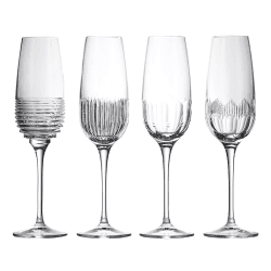 Image showing the Mixology Set of 4 Champagne Flutes, 335ml, Clear product.