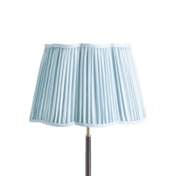 Image showing the scalloped Shade, 45cm, blue sky linen product.