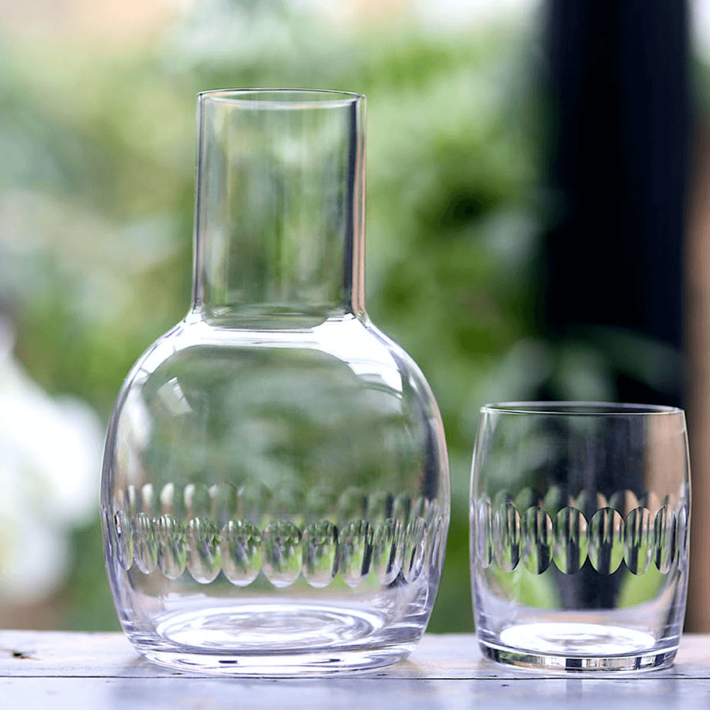 Lens Carafe and glass, 1.3l, crystal