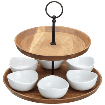 Image showing the 2 tier serving set, 25 x 24cm product.