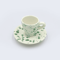 Image showing the Splatter Espresso Cup & Saucer, D6.5cm, Pistachio product.