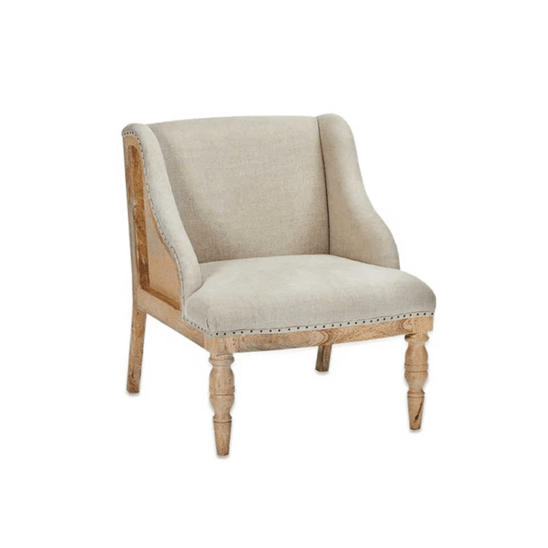 Elbu Deconstructed Linen Armchair, Stone