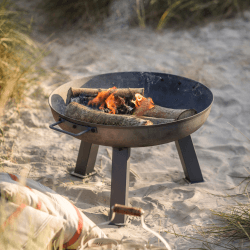 Image showing the Foscot Medium fire pit, H37 x W75 x D75cm, Black product.