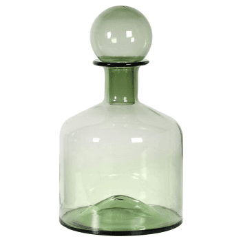 Image showing the Small Glass Bottle, H39 x D20cm, Green product.