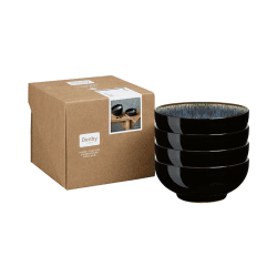 Image showing the Halo Set Of 4 Cereal Bowls, D16cm, Grey product.