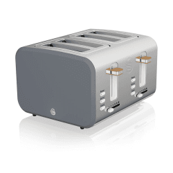 Image showing the Nordic 4-Slice Toaster, Slate Grey, Grey product.