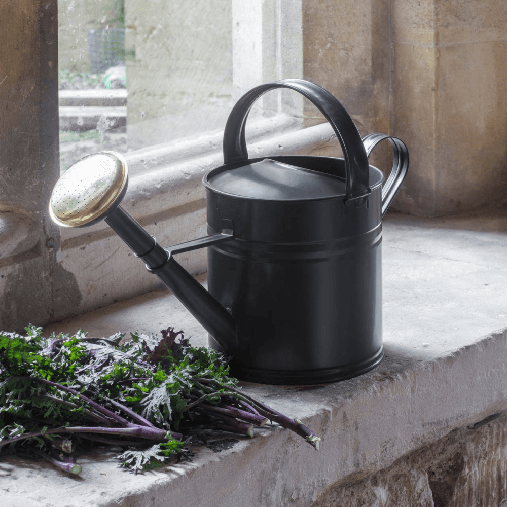 Watering Can, 5L, Grey/Brass