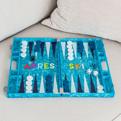 Image showing the Apres Ski Backgammon Board, L45 x W38cm, Blue product.