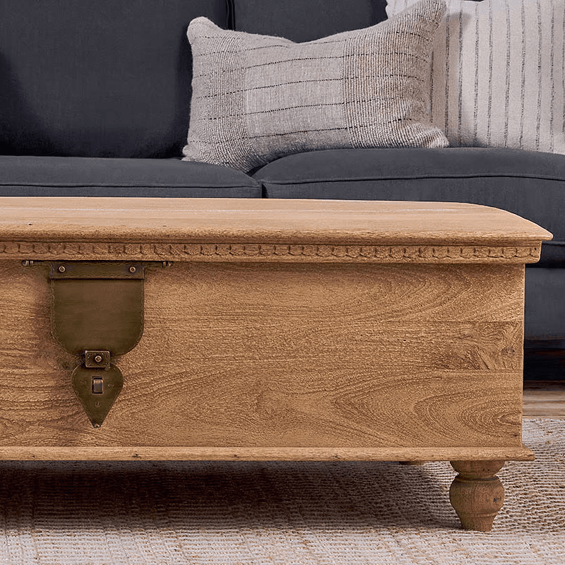 Vidur Mango Wood Chest, Natural
