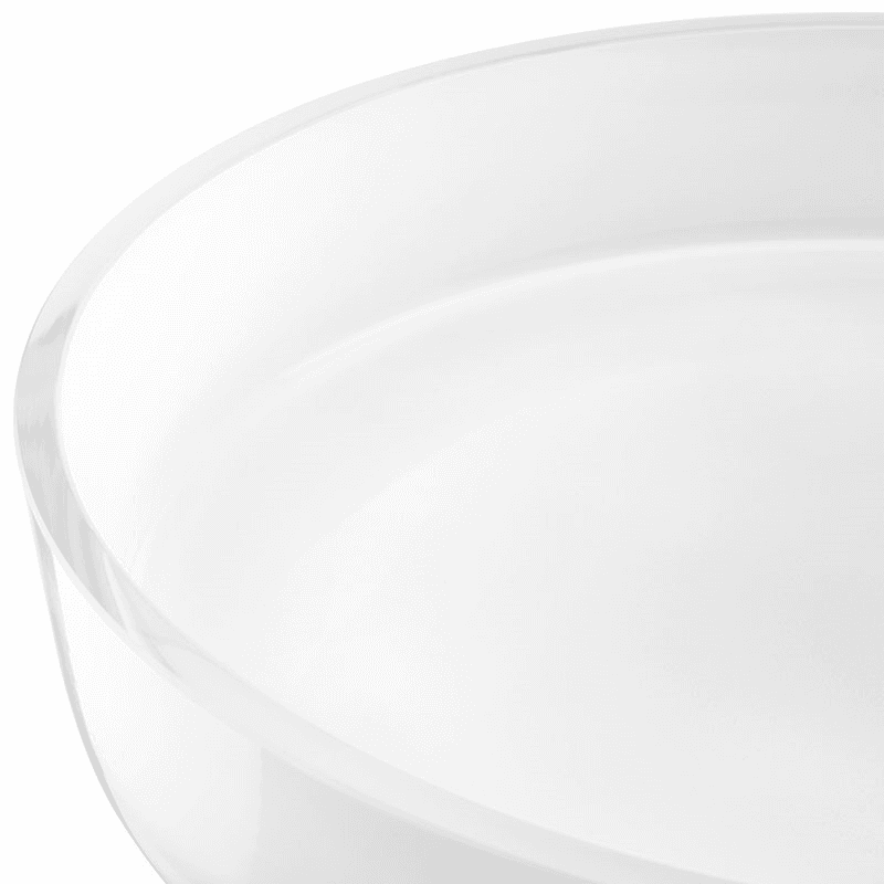 Collective Low Glass Bowl, D35cm, White