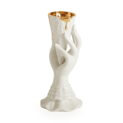 Image showing the Gilded Muse I-Scream Vase, White, H18 x D7cm, White product.